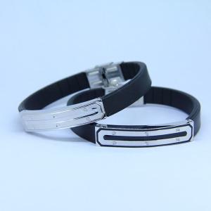Wholesale Factory Direct Stainless Steel High Quality Silicone Bracelet Bangle LBI71 from china suppliers