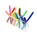 Versatile Acrylic Holder Pens Pencils Makeup Brushes Organizer With 4 Compartmen