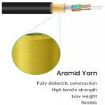 24 hilos 48 core ADSS Aramid Yarn Cable Fibre Optic Cable 80m 100m120m 200m