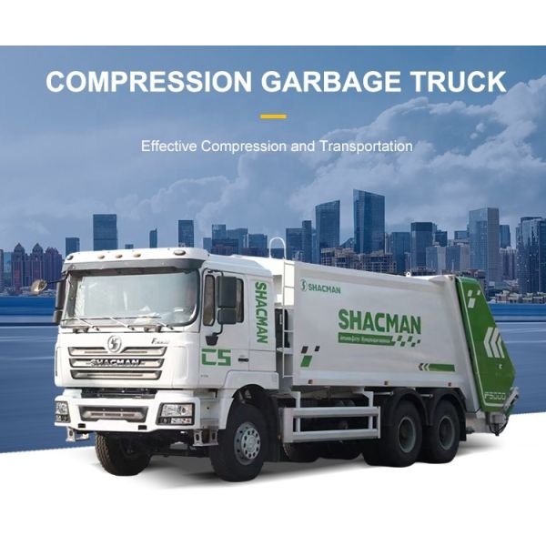 Shacman 6*4 340Hp Euro 2 Compactor Garbage Truck Waste Supporting Garbage Transfer Truck