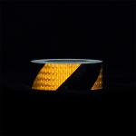 OEM Yellow Black Vinyl Reflective Warning Tape Stripe For Tempory Work Zone