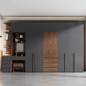 Wholesale Bedroom Furniture Modern Melamine Plywood Wardrobe Closet Storage Wardrobe with Mirrors from china suppliers