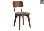 Rubber Wood Wood Restaurant Chairs No Folded With / Without Metal Armrest Armour