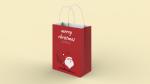 Intercon Pack Red Kraft Gift Bags 65g-140g Shopping Paper Bags With Handles