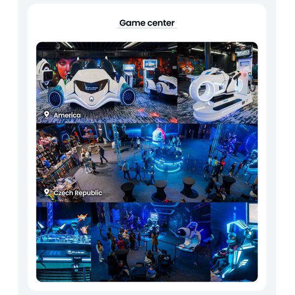 5 Seats 9D Virtual Reality Simulator 360° Spinning VR Game Machine Immersive VR Games