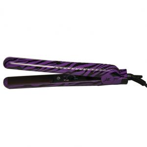 Wholesale Pure ceramic purple zebras temperture control hair straightener iron from china suppliers