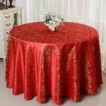 OEM Made Yellow Purplish Red Round Table Cover for any size Tables