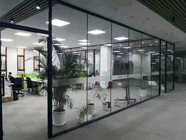 40mm Black Aluminum Office Partition Wall