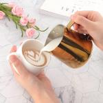 Gold Stainless Steel Essential Barista Tools Coffee Picher 350ml /12oz