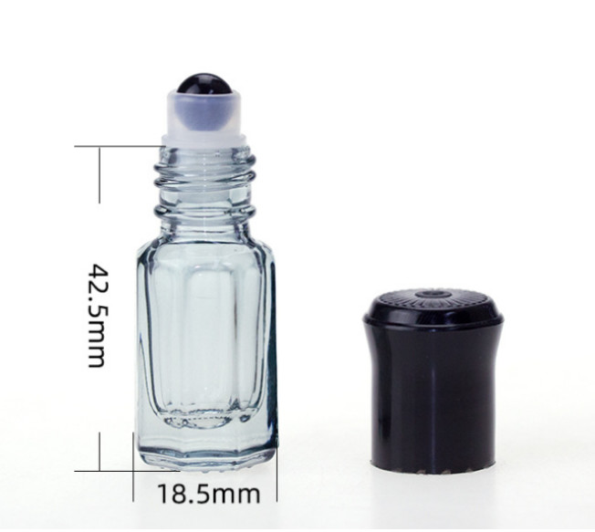 3ml Color Cover Plastic Cover Small Roll On Bottles With Glass Marbles