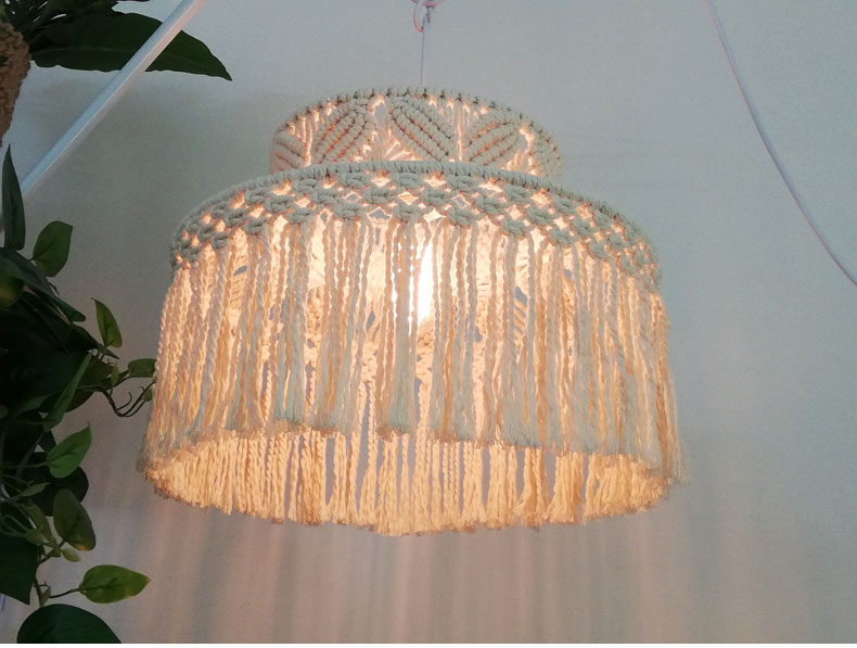 Nordic Bohemian chandelier creative living room LED lamp kitchen bedroom cotton lamp(WH-VP-227)