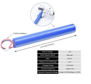 Wholesale ICR18650 2S1P Li Ion Rechargeable Batteries 7.4V 1800 2000 2500mAh from china suppliers