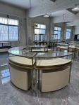 Custom Modern Jewelry Display Showcase Round Counter Top Cabinet