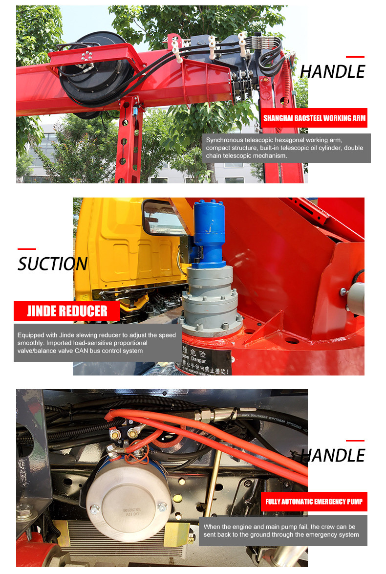 JAC Diesel Telescopic Boom Bucket Truck 22m Overhead working truck Euro 5