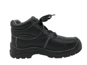 Wholesale Black High Fitness Leather Safety Shoes Rubber / PU Outsole With Flat Lace from china suppliers