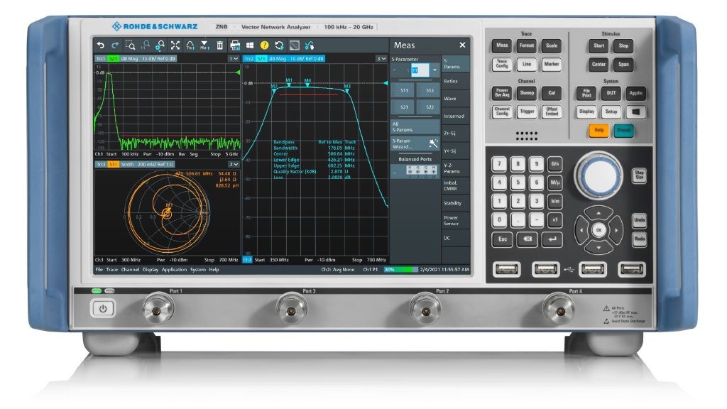Durable R&S ZNB20 Vector Network Analyzer Multipurpose With Touchscreen