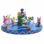 Cute Kids Amusement Ride Animal Turntable Ride 9 Riders Park Model Type