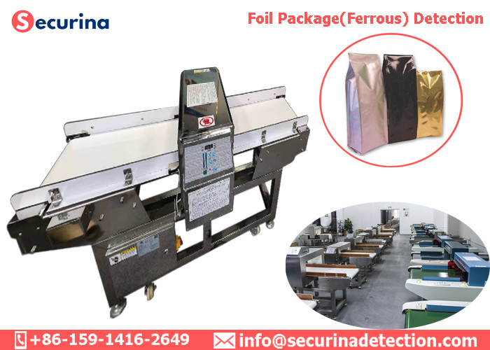 304 Stainless Steel Food Grade Metal Detectors Detecting Foil Package