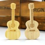 Guitar Shape Promo Gifts Wooden USB flash Drives 32Gb With Nice Gift Wood