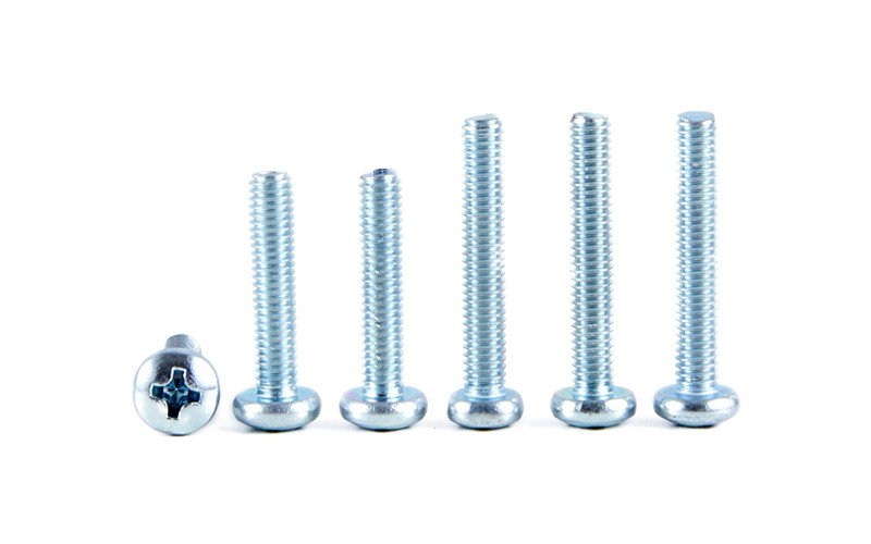 Blue Zinc Plated Steel Pan Head Phillips Screws Alloy Steel Rounded Head Screws