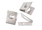Sheet Metal Stamping Parts 15mm Height Black Spring Steel V Shaped Brackets