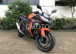Digital Speedmeter Orange Black Street Sport Motorcycles Mufler Stainless Steel