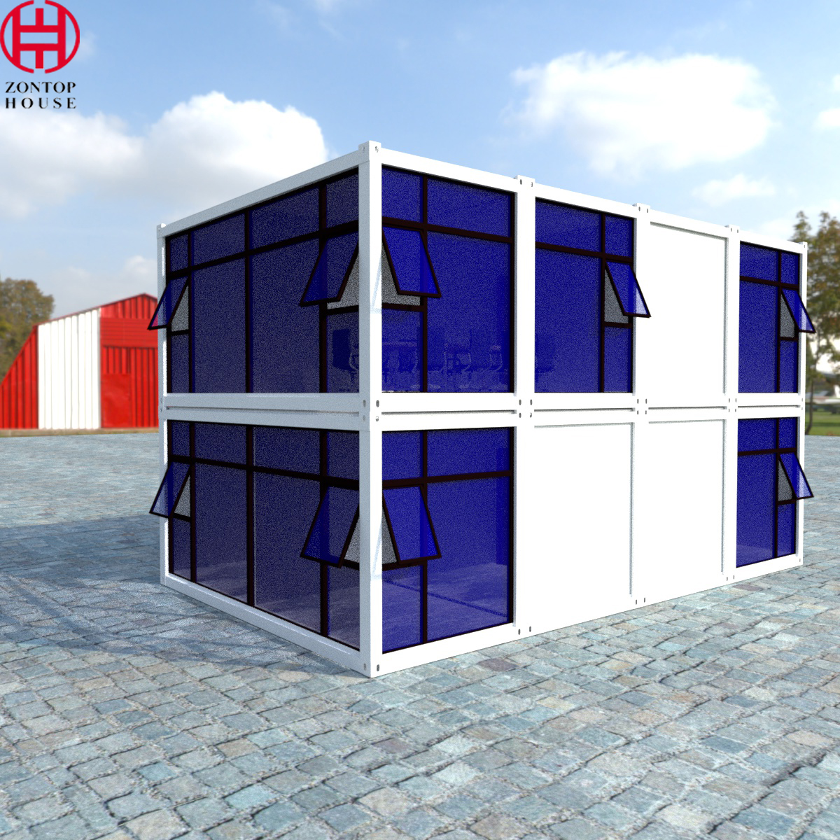 Zontop Quick Concrete Hurricane Proof Small Ready Modern Modular Two Story Resort Cheap Homes Container Prefab Houses