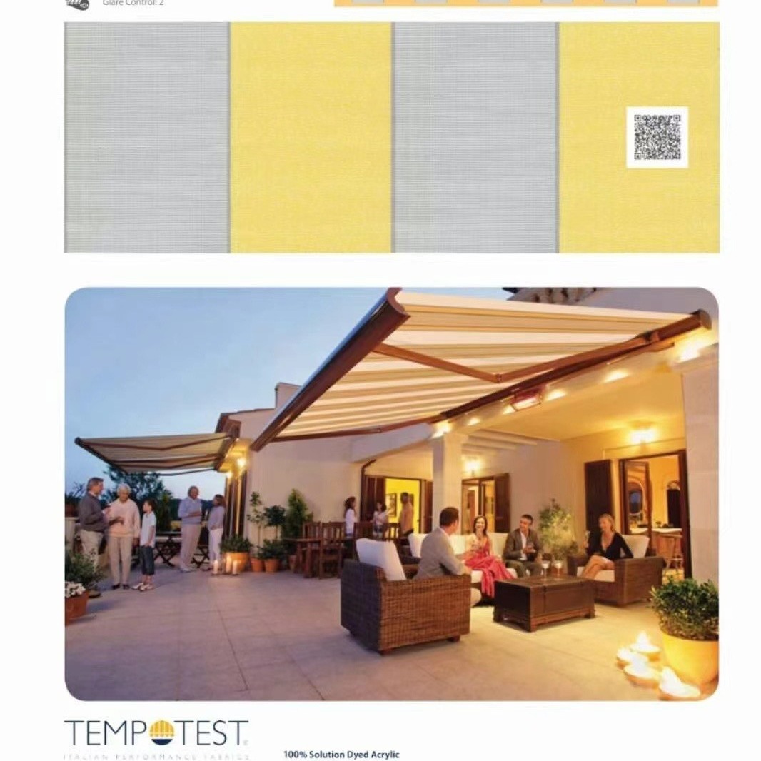 Heavy Duty Full Cassette Awning Outdoor Custom Retractable Motorized Folding Arm Awning Cover