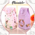 Portable Art Paper Sweet Packaging Boxes Wedding Engagement Party Gable Gift