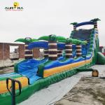 Greenish Blue Inflatable Slide Castle Live Like Royalty For A Day