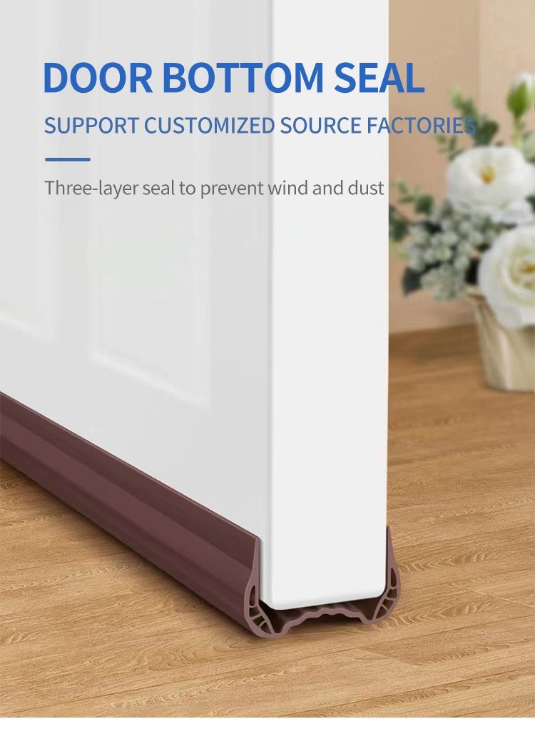 Soundproof Door Bottom Seal Strip Black