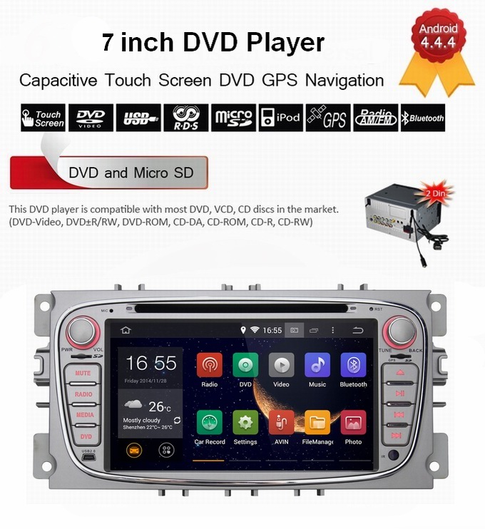 Ouchuangbo Car Stereo Radio GPS Navi Wifi Ford Focus /Mondeo /Transit Connect Android 4.4