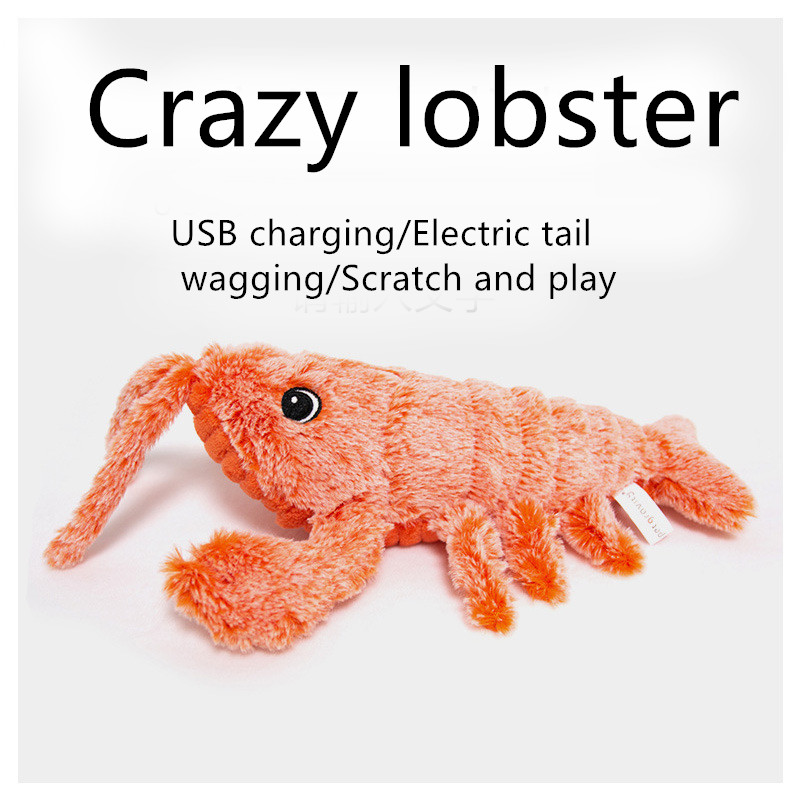 Gravity Jump Pet Shrimp Plush Toy Usb Charging