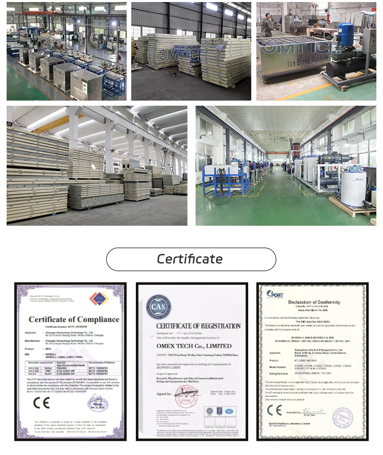 1.5T Flake Saltwater Flake Ice Machine 1500KG Capacity For Fisheries Industry