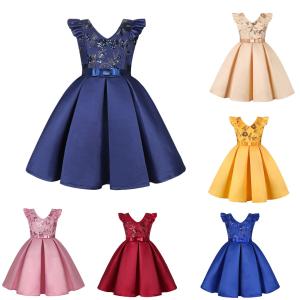 Wholesale Summer Children's Clothing Children Sequin Dress Festive Party Princess Dress from china suppliers
