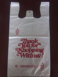 Wholesale 300+160*525mm 13mic White Plastic T-Shirt Shopping Bag - 1000/Case , HDPE Material from china suppliers