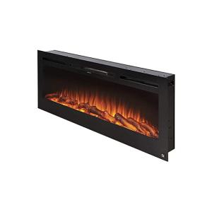 Wholesale Black 50 Inch Wall Mounted Electric Fireplace 9 Colors Flame and Indoor Heater Included from china suppliers