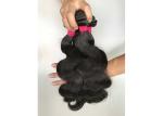 Natural Peruvian Human Hair Weave / Body Wave Hair Bundles With Frontal