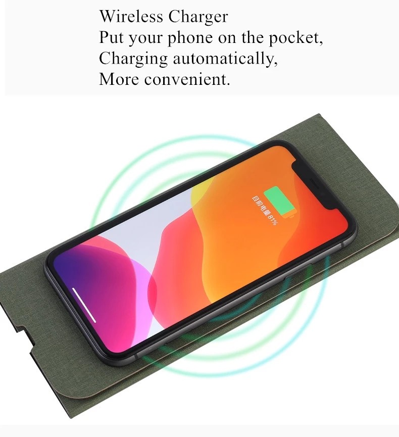 Wholesale Custom Logo High Quality Folding Super Thin Pu Leather Fast Wireless Charging Mouse Pad