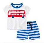 Summer print short sleeve t shirt sets cotton baby boys clothes
