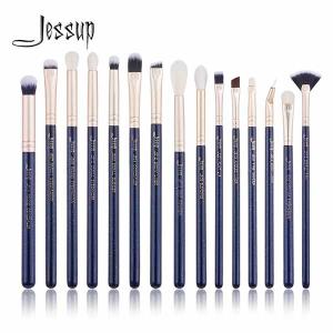 Wholesale 15pcs Prussian Blue Fiber Makeup Brush Jessup Eye Brush Set from china suppliers