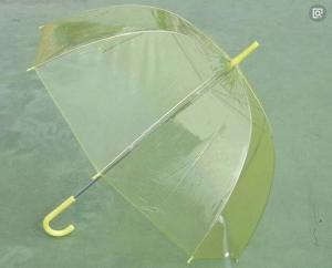 Wholesale Light Yellow POE Clear See Through Umbrella Auto Open Metal Frame With Flute Rbis from china suppliers