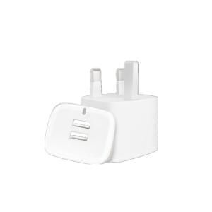Wholesale 2.4a Dual Usb Wall Charger Fast Charging Travel Wall Charger 12w Uk Plug Mains Adapter from china suppliers