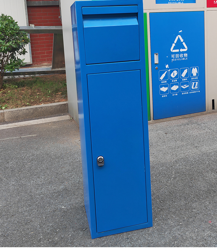 Stainless Steel Tall Garbage Bin Recycling Trash Can 4 - 5mm Floor Customized