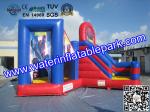 Red Blue Commercial Outdoor Inflatable Spiderman Jumper Combo Durable