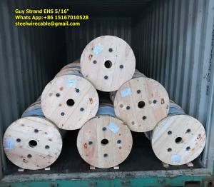 Wholesale Galvanized Steel Strand 5/16&quot; EHS/HS as Messenger Wire ASTMA 475 from china suppliers