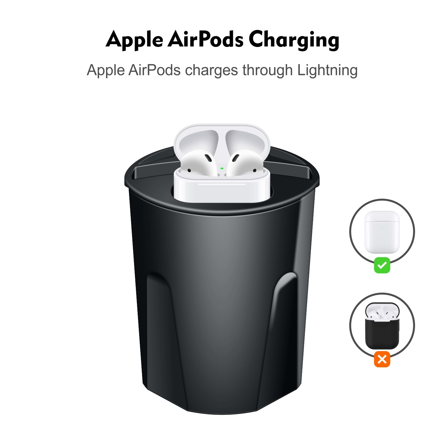 Car Wireless Charging 5W/7.5W/10W Power Input DC 12V/2A for Fast Charging