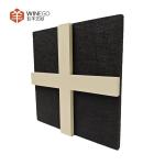 Artistic Geometric PET 3D Wood Slat Acoustic Wall Panels with Painted