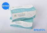 Eco Friendly Fliud Resistant Surgical Mouth Mask , CE 3 Ply Disposable Face Mask