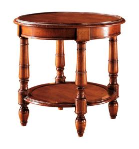 Wholesale Antique Oak Wood Round Side Coffee Table For Hotel , 120 Cm Hand Carved from china suppliers